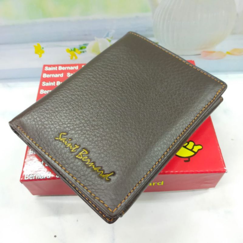 Dompet kulit lipat pria model diri saint bernard