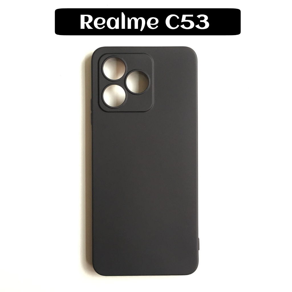 Case REALME C53 Case Fusion Shockproof transparan / Case liquid / Case Clear / Case Black Matte Protect Camera