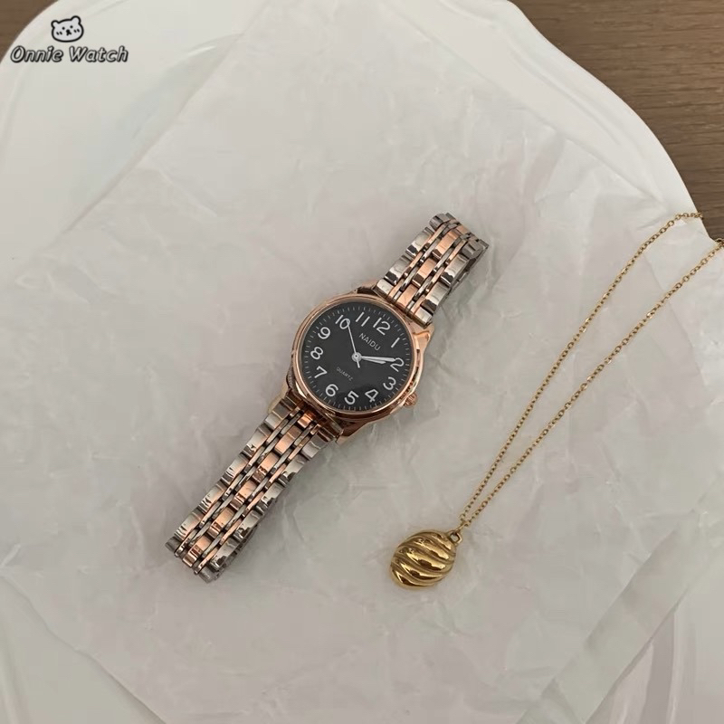 ONNIE Jam Tangan Wanita Naidu Model Bulat Circle Terbaru Analog Style KY-NA22