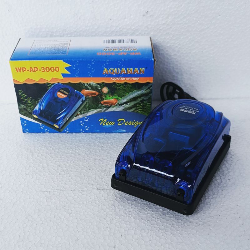 AQUAMAN WP AP 3000 mesin pompa gelembung udara aerator aquarium airpump 2 lubang air pump kolam akuarium