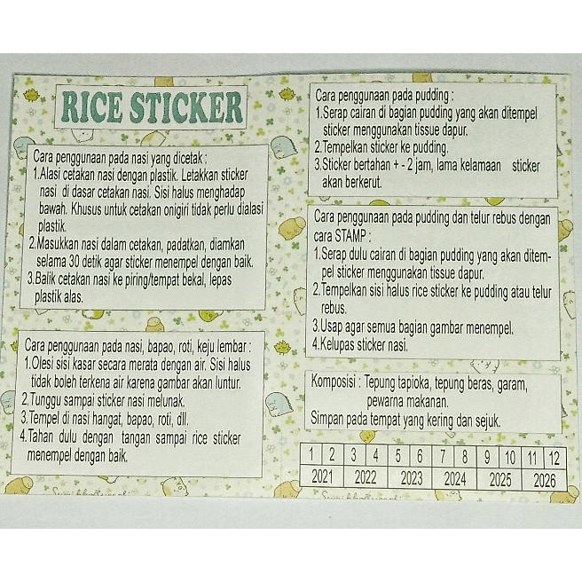 

RK Tsum Tsum Disney Edible Rice Stiker Rice Paper Stiker Bento Stiker Nasi Edible Stiker Bisa