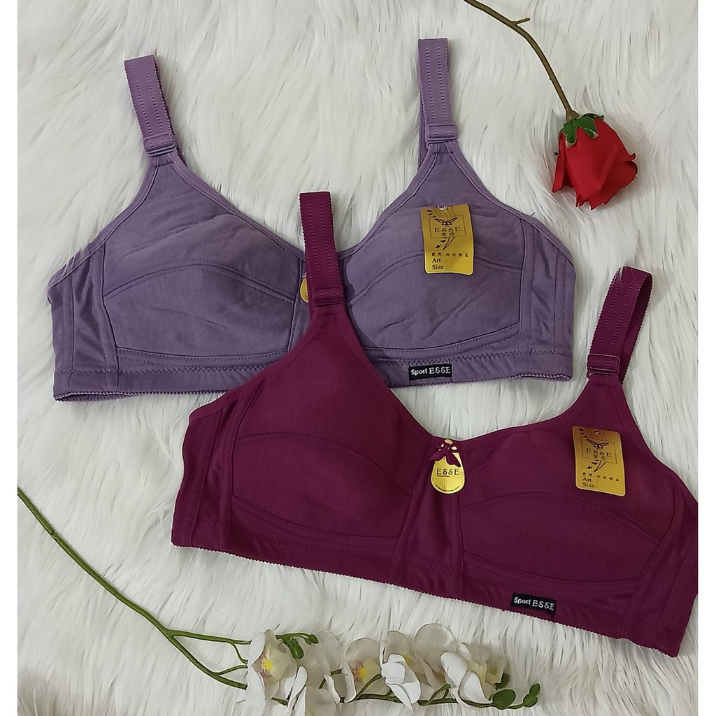 Bra Busa Tipis / Bra Jumbo Kait 3 / BH  Tanpa Kawat / Esse 399