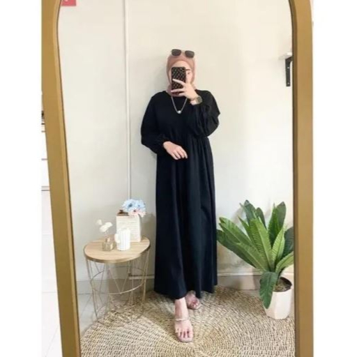 DANIS GAMIS MAXI POLOS LONG DRESS ATASAN WANITA BAHAN KAOS PREMIUM (RPA)