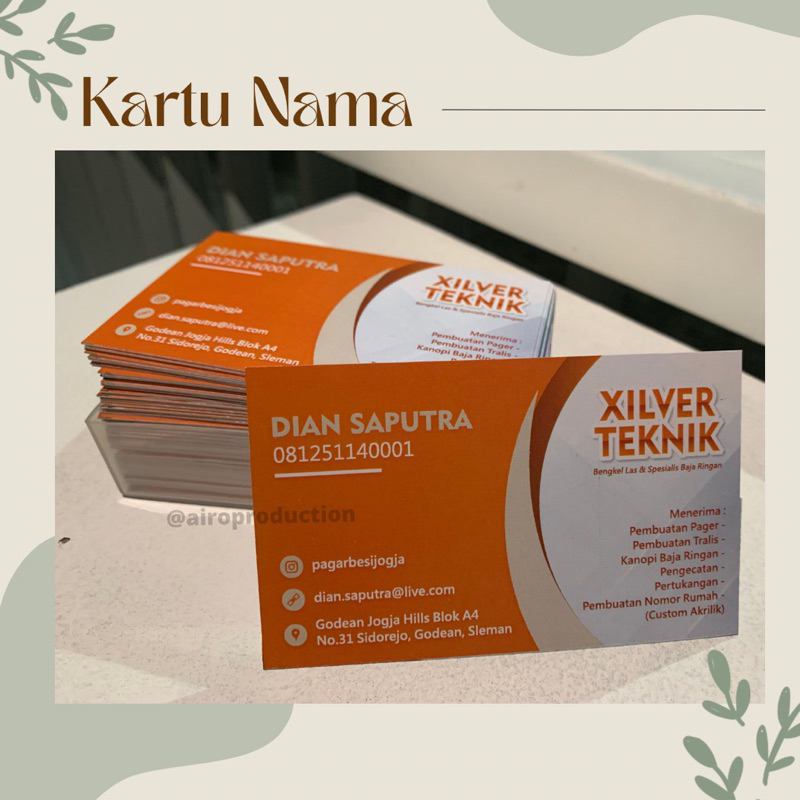 

Kartu nama/name Card/Name Tag