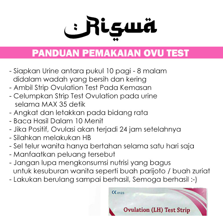 Alat Tes Ovulasi Masa Subur Kesuburan Wanita LH Tespek Strip Ovulation Test