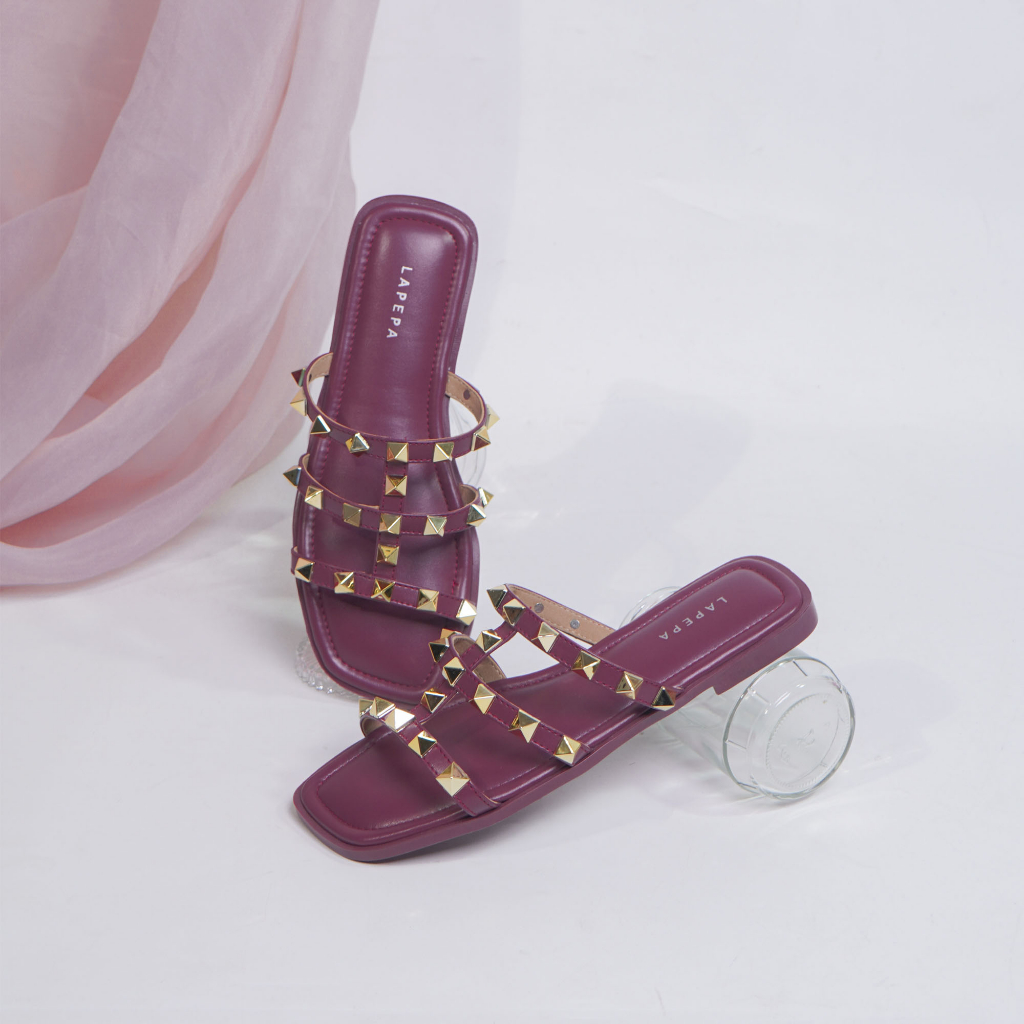 Adarastore - Lapepa LAUREN Sandal Flat Wanita Terbaru Sendal Teplek Kekinian