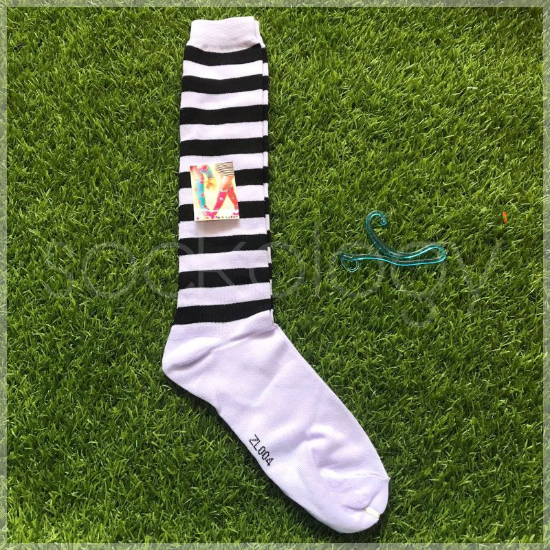 (Min. 3pcs @7.750) Kaos kaki salur fashion selutut remaja dewasa cosplay lembut L.A. Style