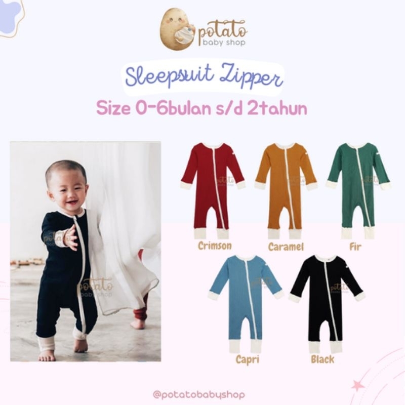 Bohopanna Sleepsuit Zipper 0 Month s/d 2 Years - Baju Tidur Boho Baby