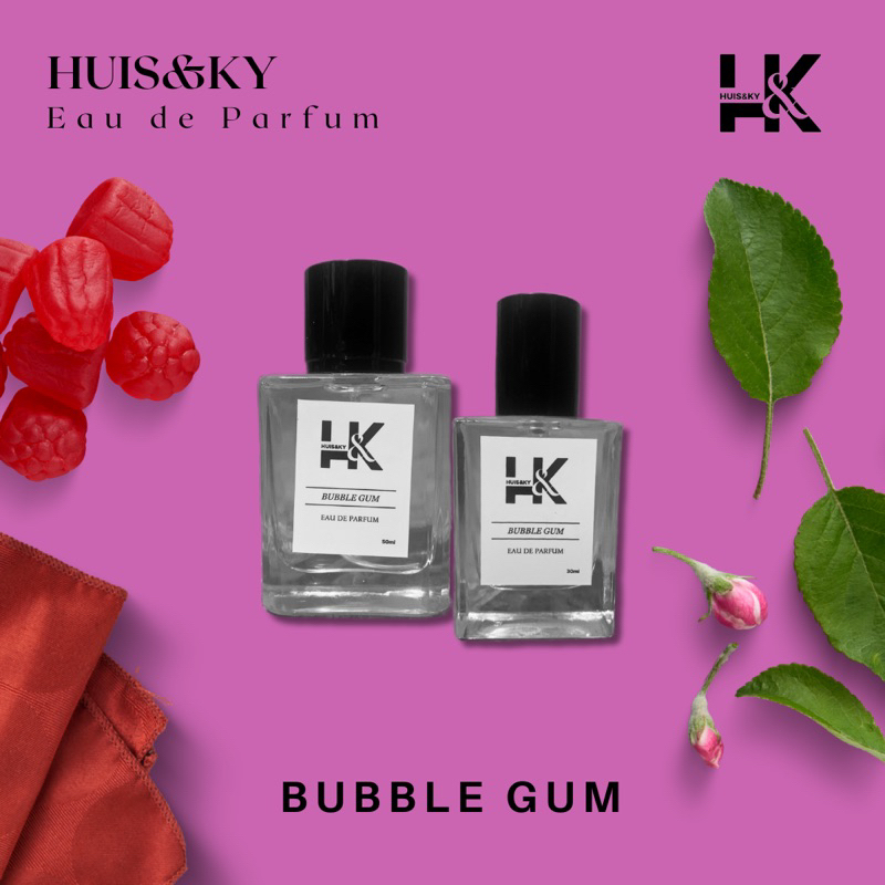 Huis&ky - Parfum Bubble Gum untuk Wanita & Pria Tahan Lama Aroma Permen Karet Manis Unik Inspired By