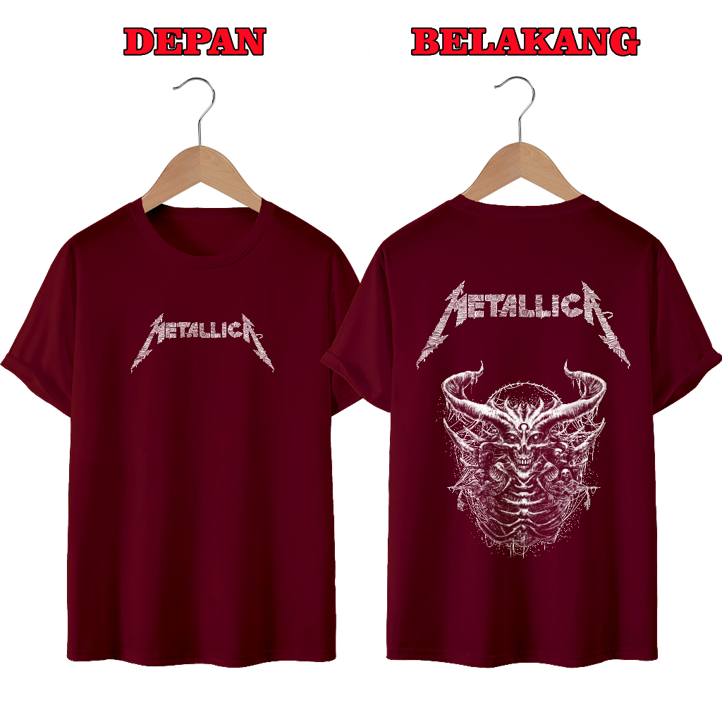 KAOS DISTRO UNISEX PRIA DAN WANITA TERBARU, METALICA 2