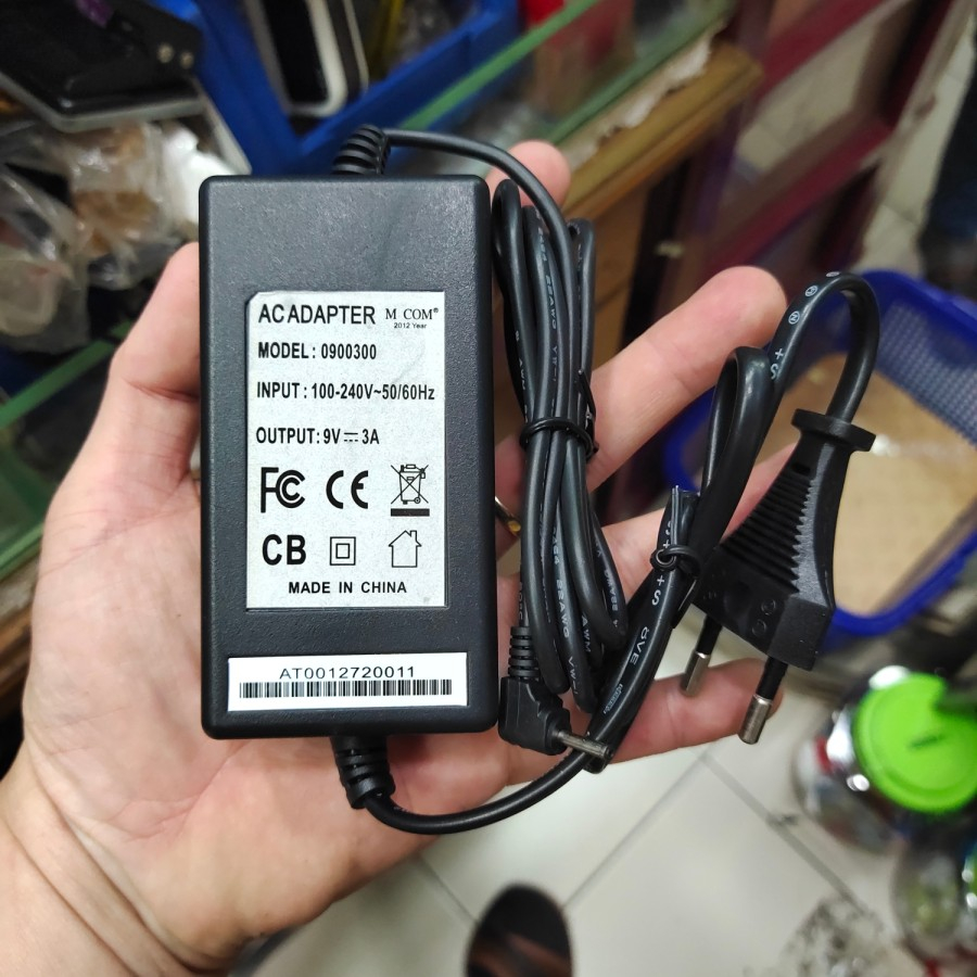 CHARGER TABLET CINA UNIVERSAL MODEL JARUM KECIL 9V MANTUL