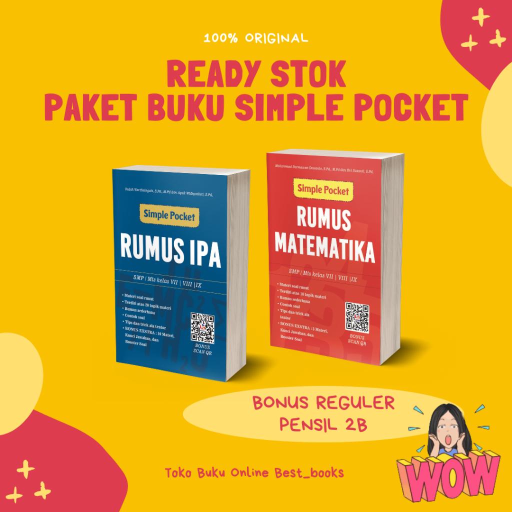 BUKU POCKET RUMUS SMP - SIMPLE POCKET MATEMATIKA IPA SMP/MTS