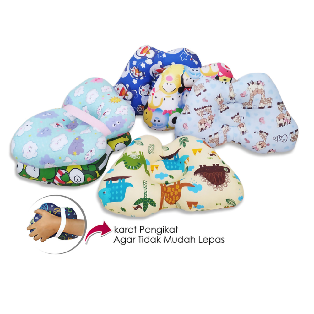 Bantal Bayi Anti Peyang Plus Karet Untuk Menyusui Arm Pillow Motif Karakter