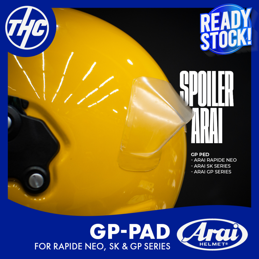 SPOILER GP PED FOR ARAI RAPIDE NEO SK PED & GP SERIES CLEAR