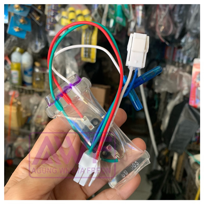 sensor suhu defrost fuse kulkas 2 pintu polytron