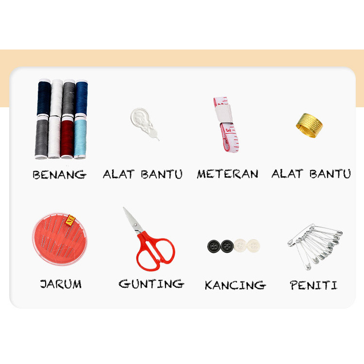 SET jarum benang (alat jahit darurat) / set alat jahit