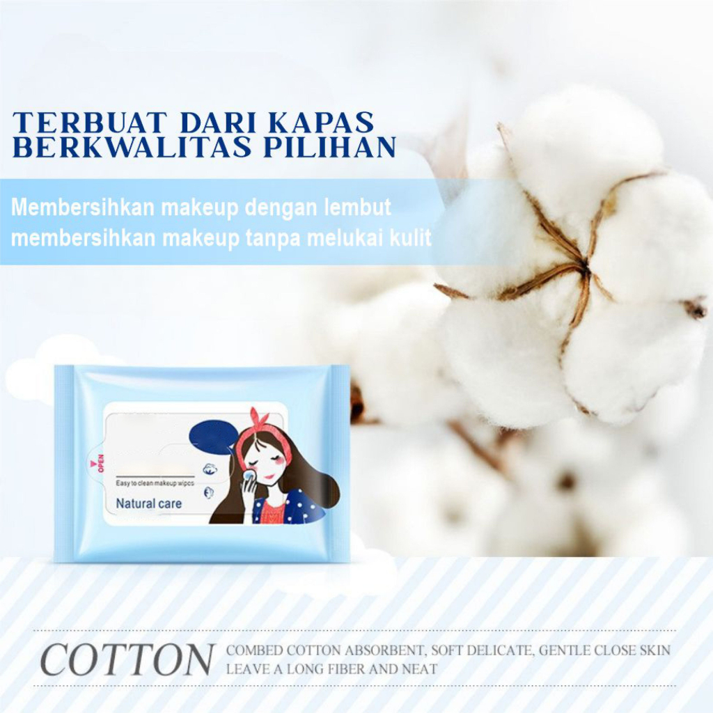 Clean Makeup Remover Tisu Basah Pembersih Makeup Lembut Melembabkan