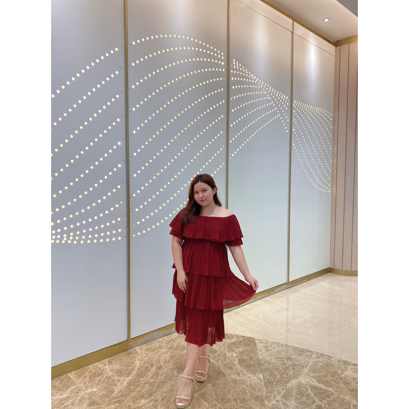 FUFUCLOTHING.ID Dress Sabrina Plisket // Dress Korean //Dress Viral