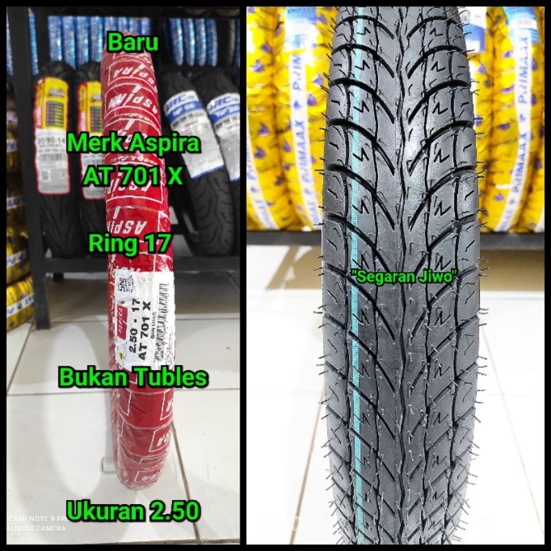 Ban motor ring 17 ukuran 2.50 merk aspira AT 701 X ban depan honda supra bukan tubles