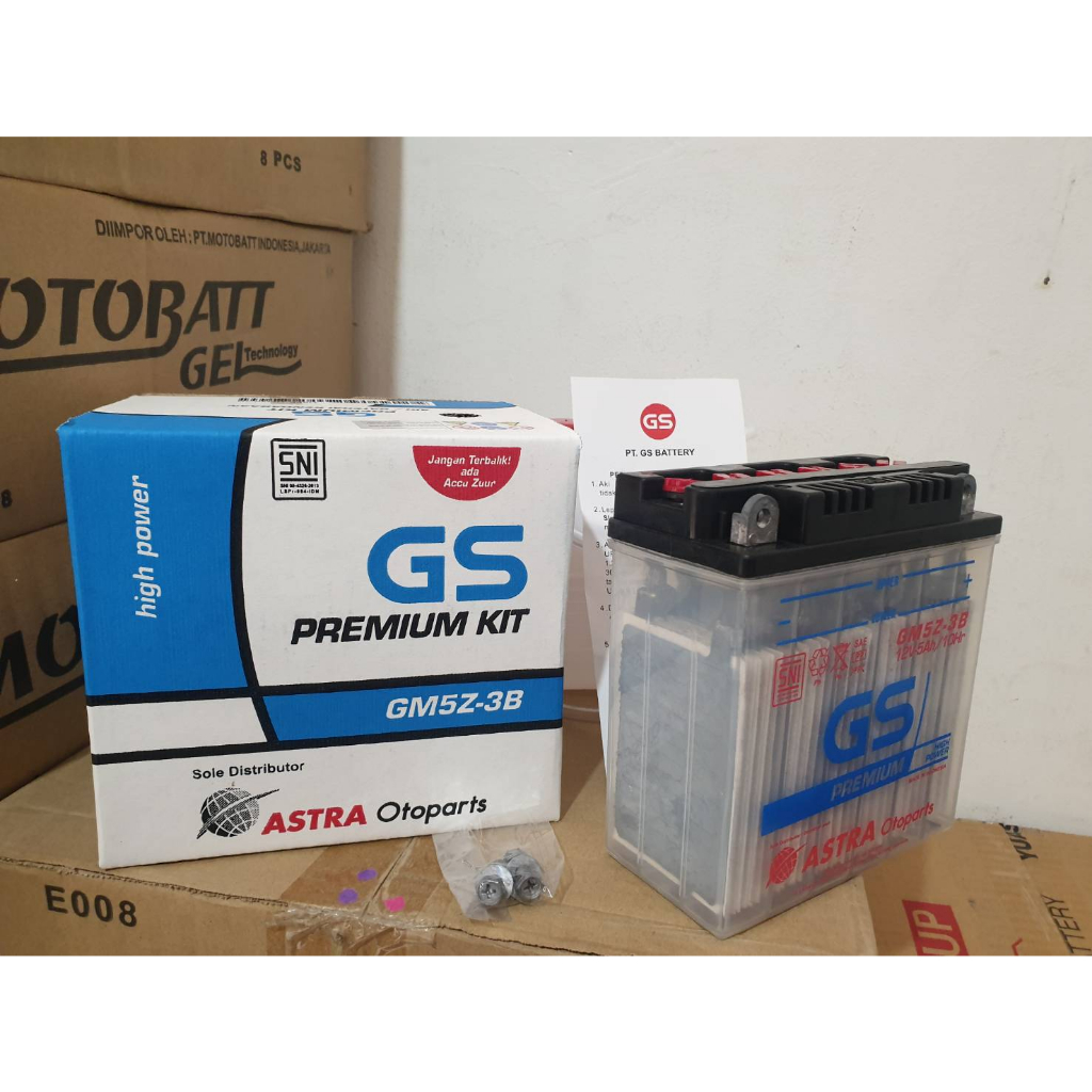 Aki Motor Megapro Primus, Crypton, Shogun 110, F1ZR GM5Z-3B/GT6A MF GS ASTRA ORI AKI BASAH