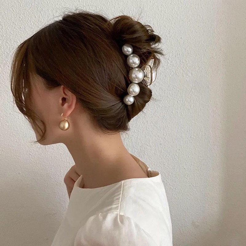 Jedai Korea Mutiara Akrilik Pearl Jepitan Rambut Jepit Badai Korean Hairpin