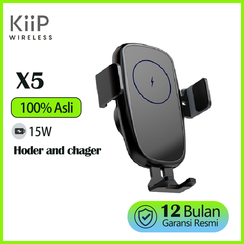 KiiP Wireless X5 Car Holder Qi Fast Wireless Charger 15W original iphone