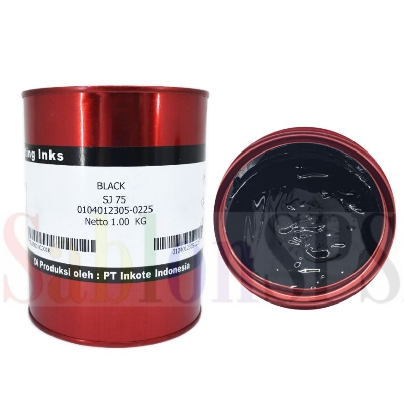 TINTA SABLON GELAS KACA/ BESI SJ 75 BLACK 1KG BASIS MINYAK SOLVENT