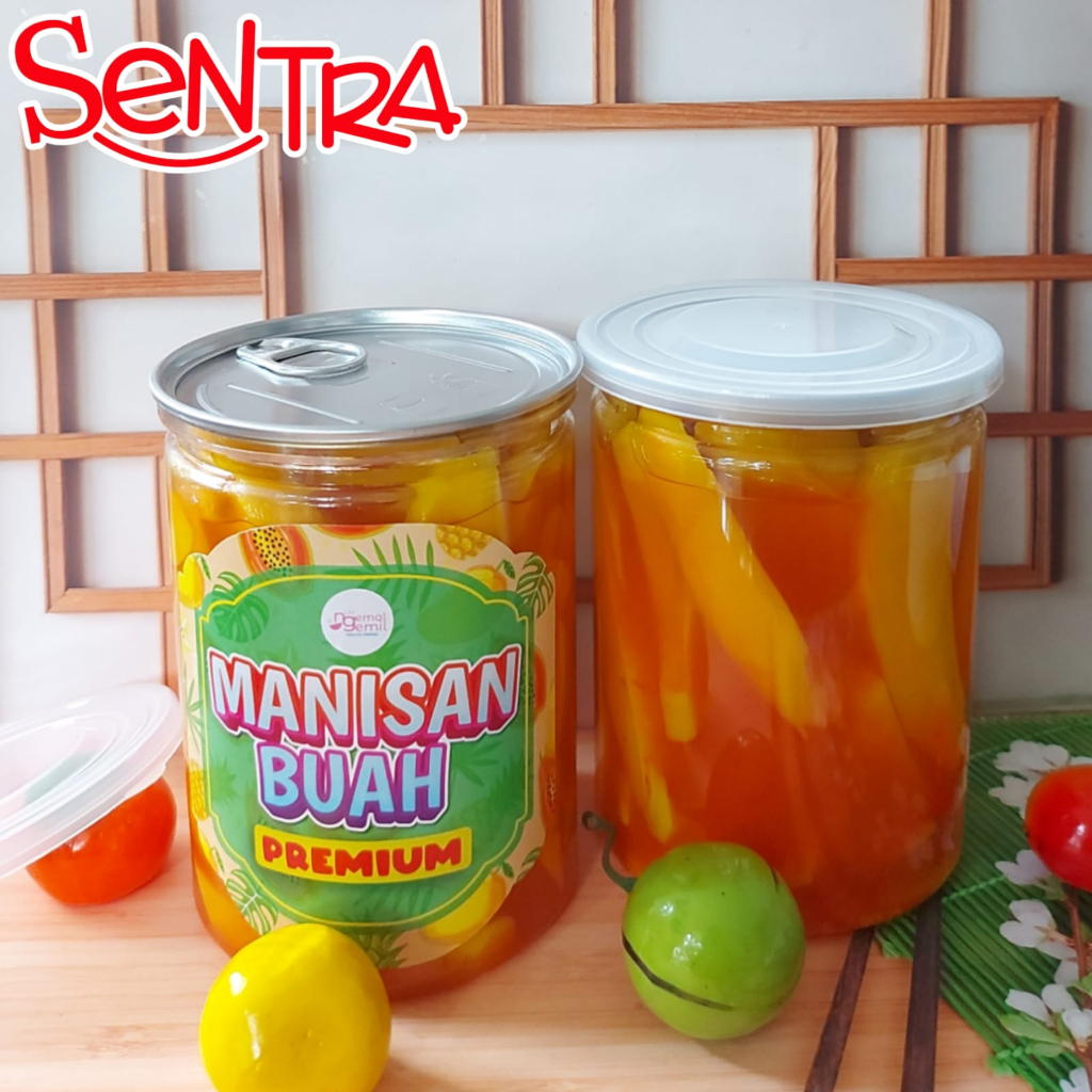 

Cemilan Manisan Buah Mangga Pedas Manis Premium Kemasan PET CAN