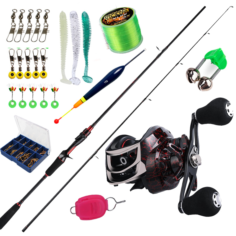 Set Pancing 1 pancing 1,8 m 1 mesin memancing 1 umpan memancing 1 tali pancing pancingan set lengkap alat pancing lengkap