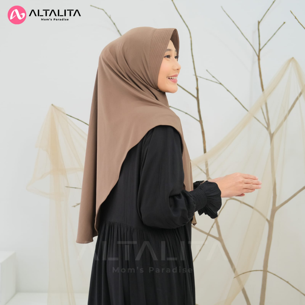 Altalita - Hijab Bergo Instan Qanita Penguin Size L Kerudung Sport Hamidah Menutup Dada Terbaru Jilbab Instan Jersey Premium Cocok Untuk Sekolah Olahraga Volly Futsal Senam dan Sehari-Hari