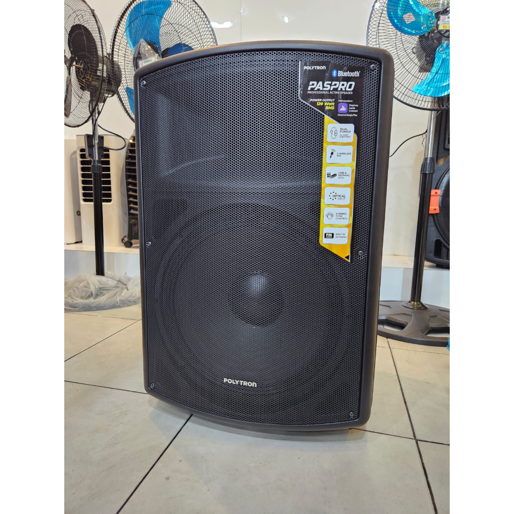 POLYTRON SPEAKER WIRELESS PAS PRO15F3 15&quot; WITH 2 WIRELESS MICROPHONE