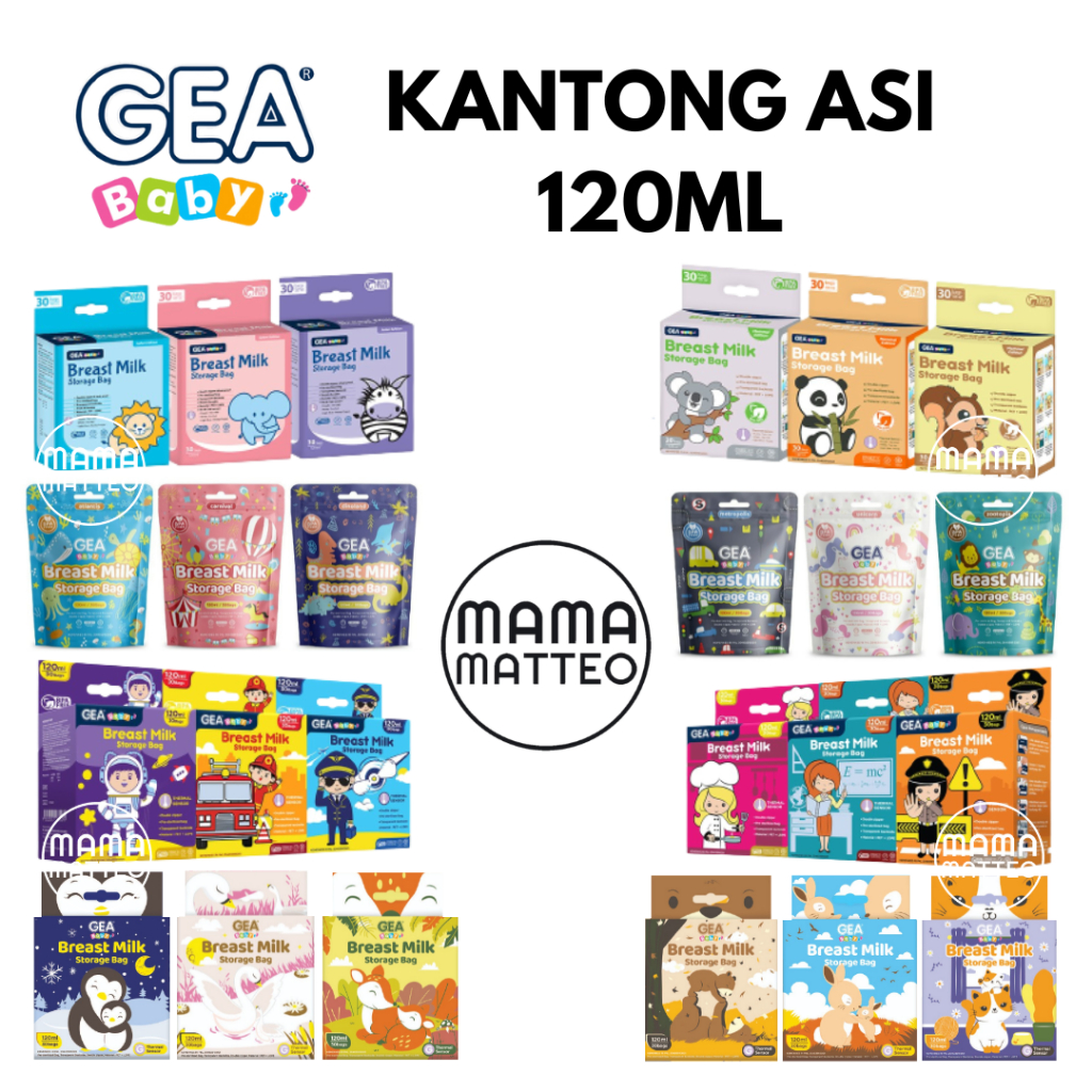 GEA Baby Kantong Asi Menyusui 120ml Motif Carnival Kemasan Pouch