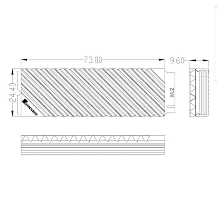 M.2 SATA NVME SSD Heatsink Solid State Hard Disk Cooler Jonsbo Wafer