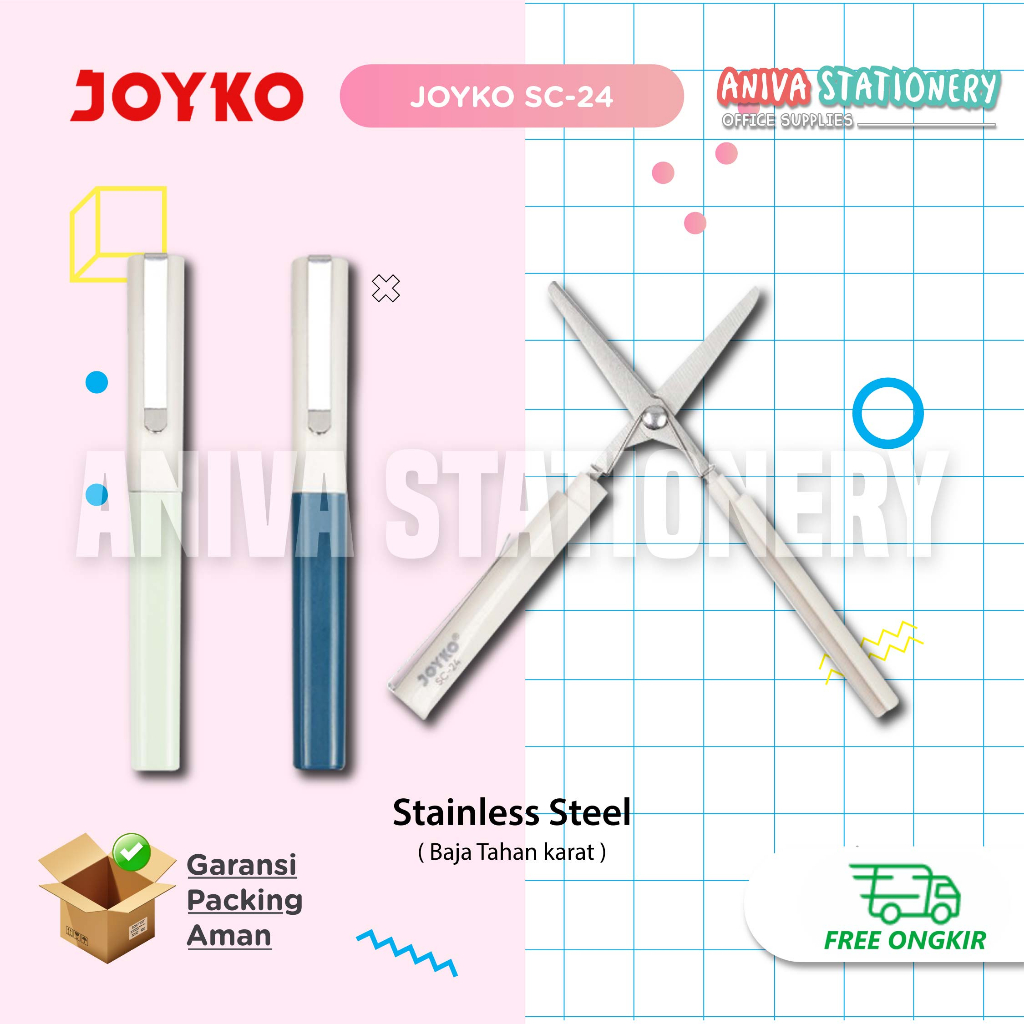 

JOYKO GUNTING SAKU LIPAT BENTUK PEN PORTABLE SCISSORS SC-24