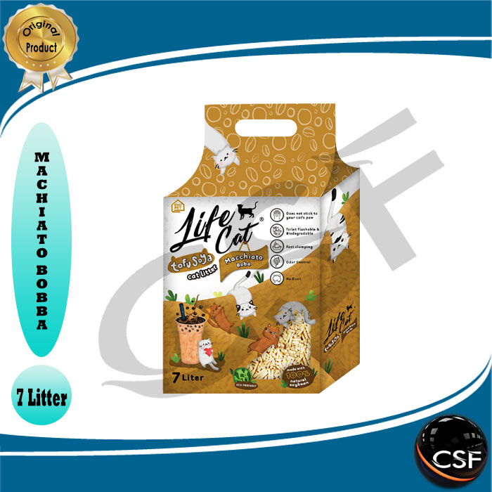 Pasir Kucing Gumpal Wangi Tofu LIFE CAT 7L 2,5Kg