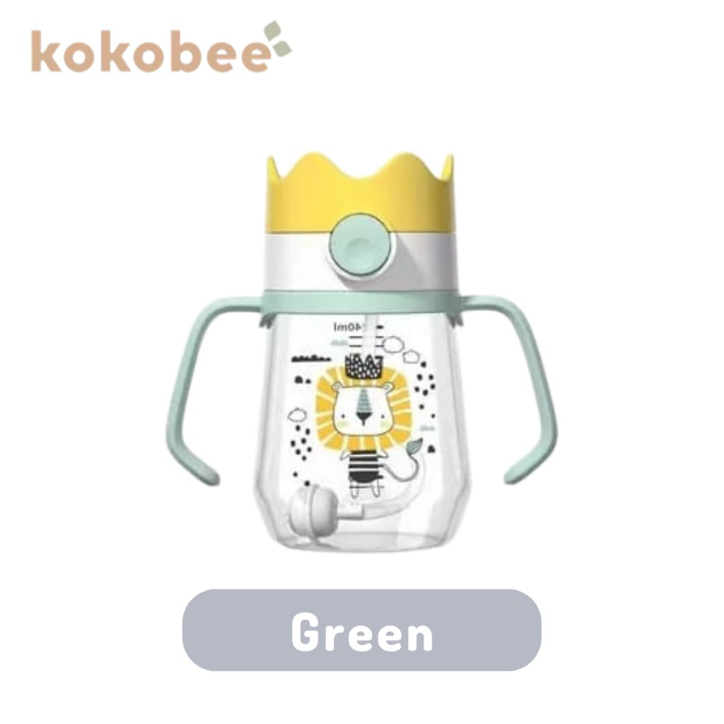 KOKOBEE - Toukie Crown Sippy Cup Weighted Tritan Bottle (240 ml) 6M+ / sugar baby tritan sippy cup 280ml/270ml/240ml/ botol minum anak / gravity ball / gelas minum bayi / coconi / botol minum dengan sedotan / anti tumpah / leak proof / coconi