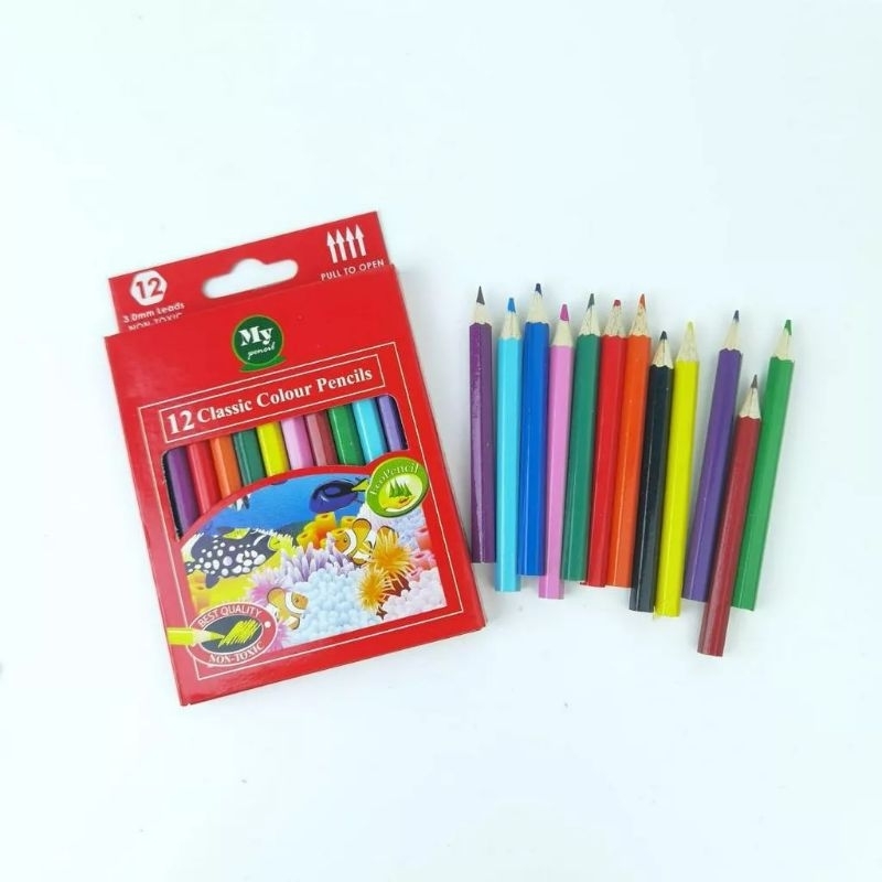 

Pensil Warna Pendek / Pensil Warna Set 12 Warna