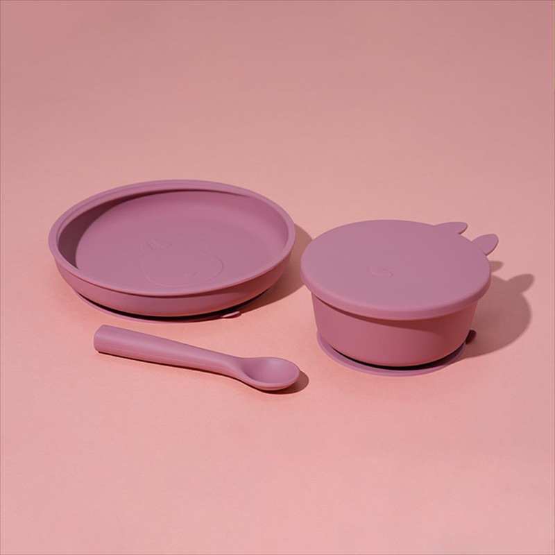 Coconi Rabbit Silicone Tableware Set Alat Makan Bayi Piring Mangkuk Sendok Silicone / Peralatan Makan Bayi