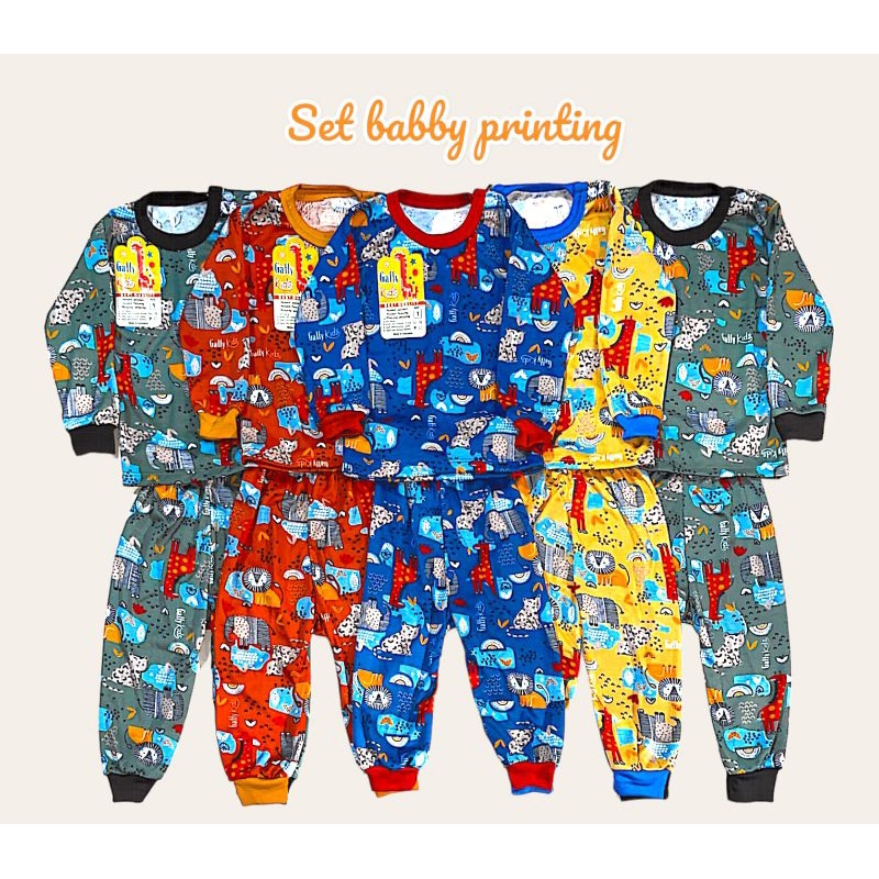 SETELAN PIYAMA BAYI BAJU PANJANG CELANA PANJANG/PIYAMA ANAK 4-18bl