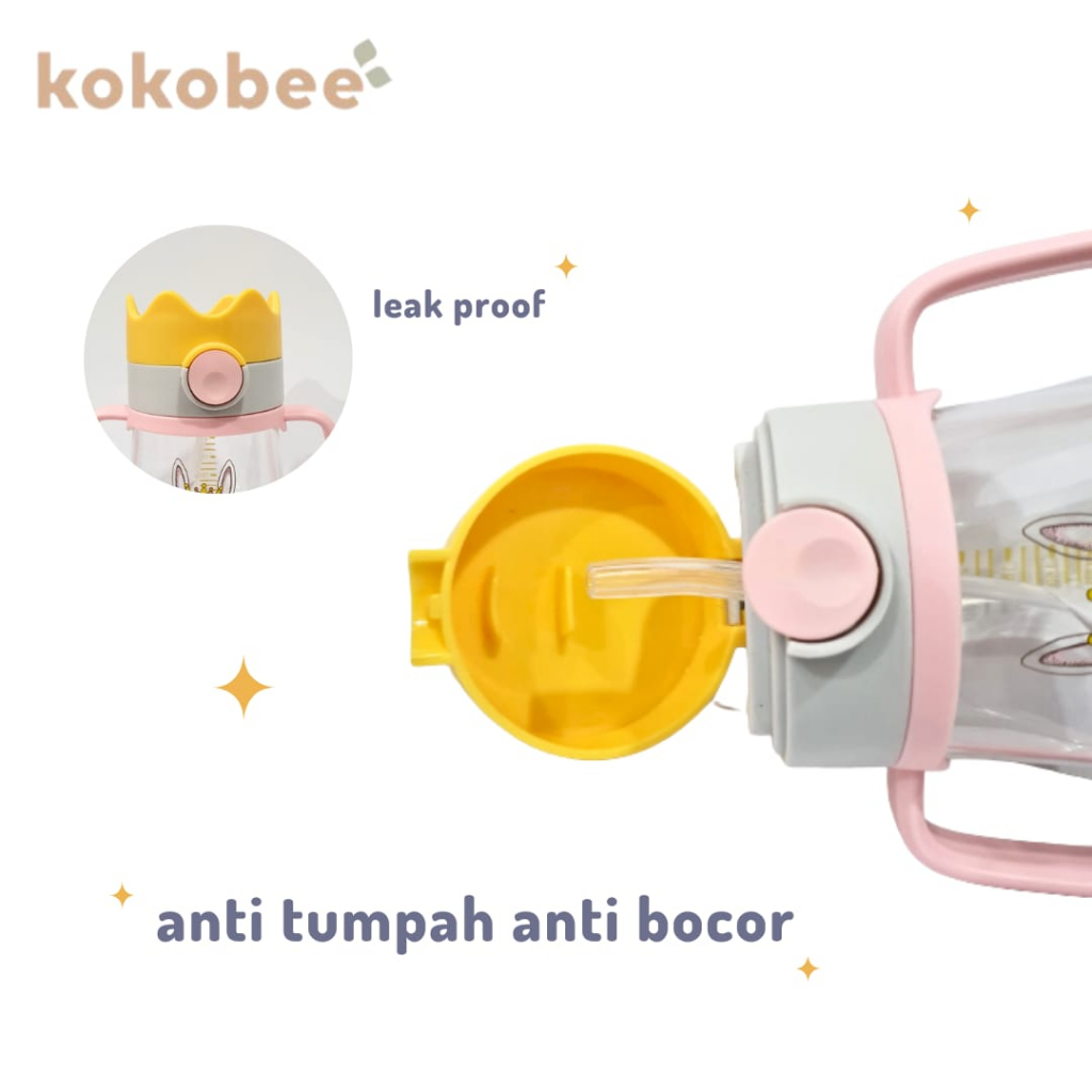 KOKOBEE - Toukie Crown Sippy Cup Tritan Bottle (240 ml) 6M+ / botol minum anak / dishwasher / coconi / bpa free / food grade / straw gravity ball / gelas bayi / anti tumpah / leak proof / grosir / gelas gagang bayi / mudah digenggam / travel