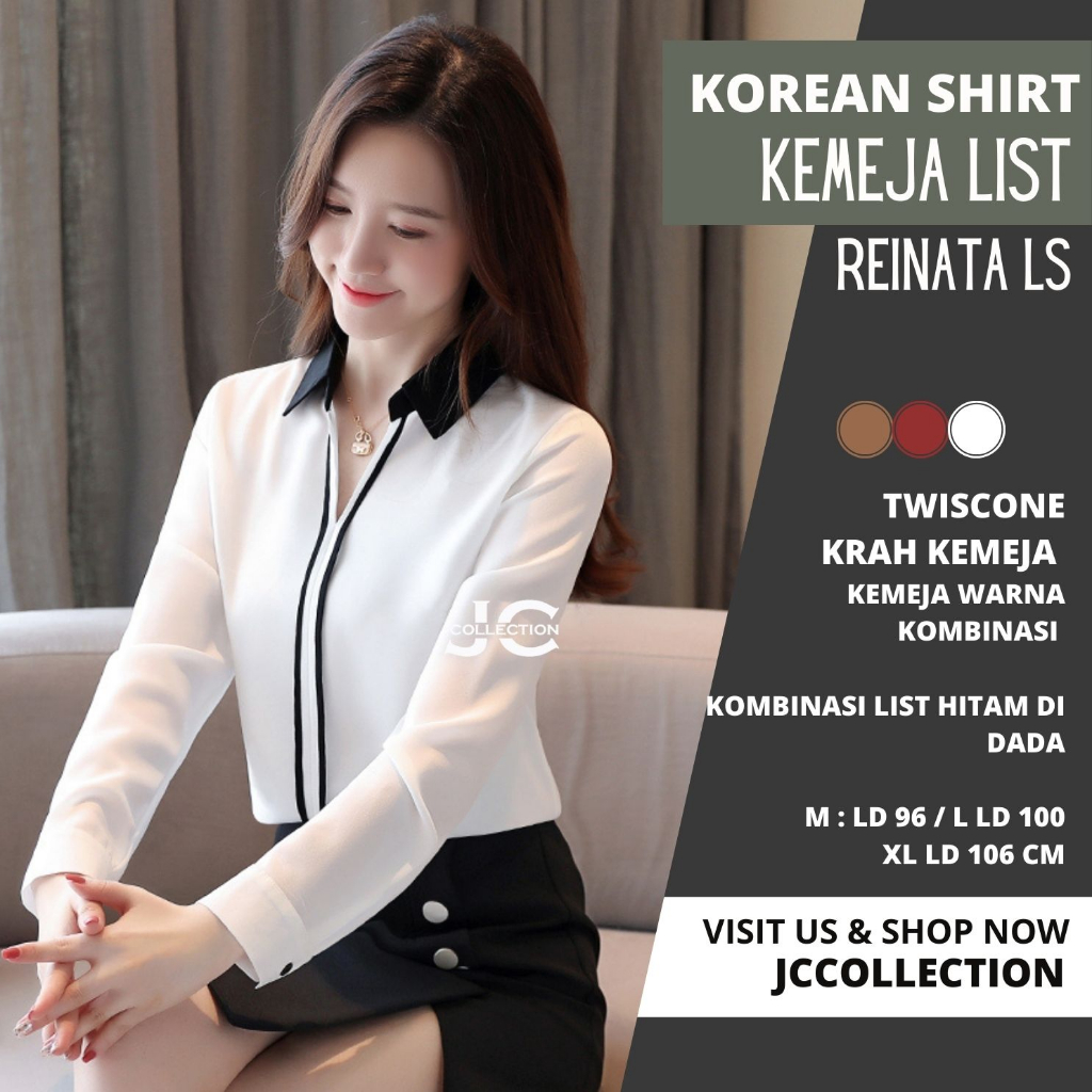 Blouse Wanita Variasi List Reinata  - JCCollections