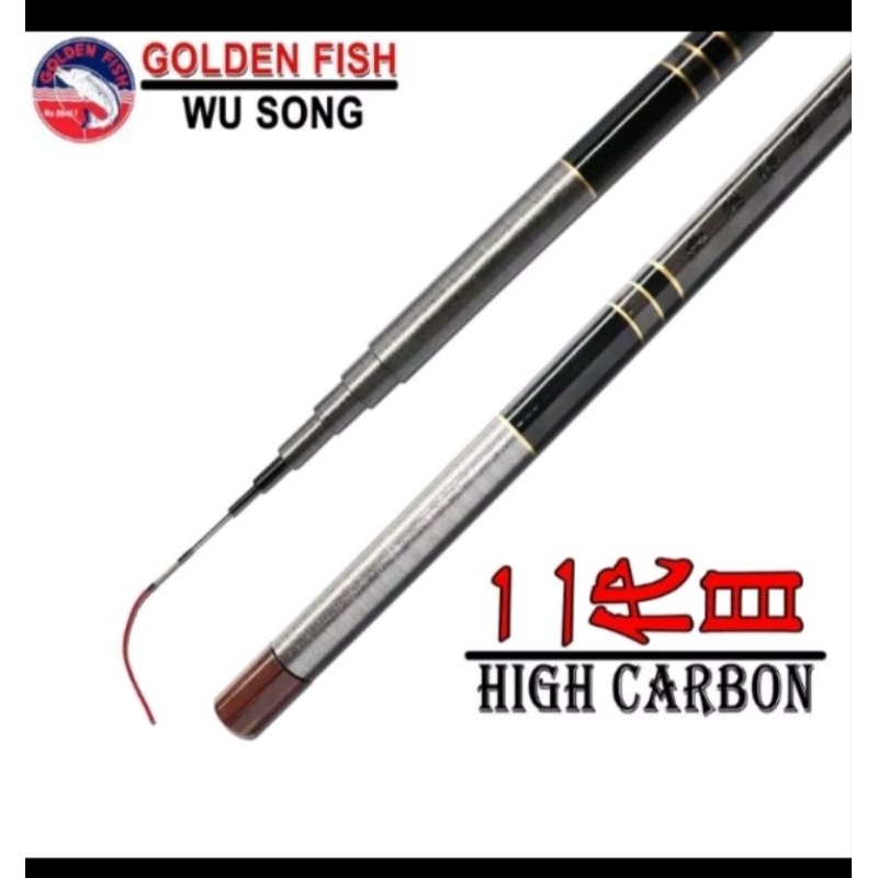 Joran Tegeg Golden Fish WuSong High Carbon 360 450 Set Kolong
