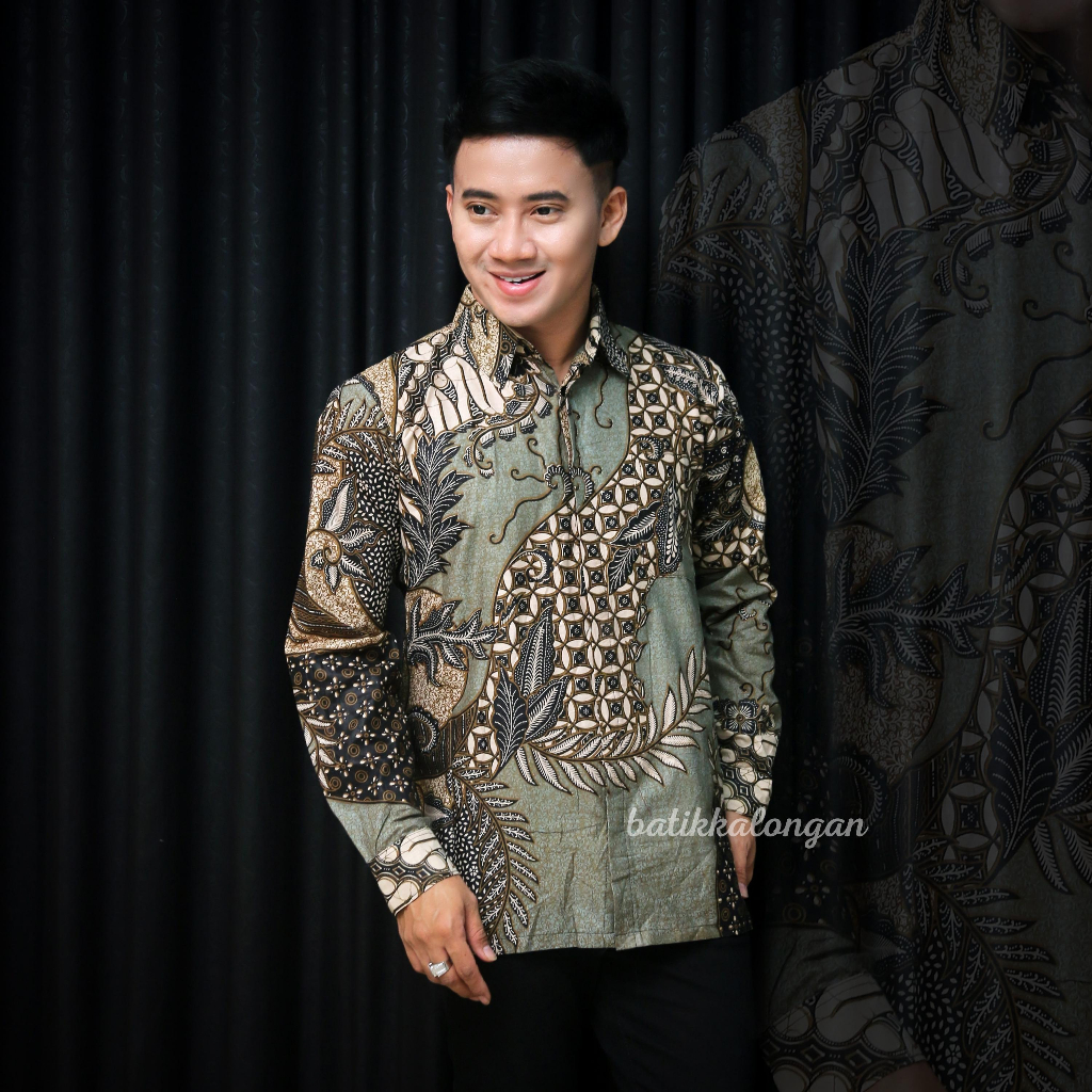 KEMEJA BATIK PRIA LENGAN PANJANG SIZE M L XL XXL BSWART batik HRB026