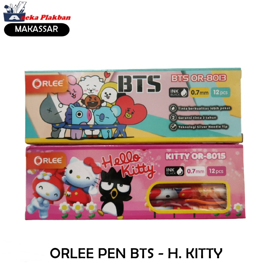 

[BOX/12PCS] ORLEE BALLPEN MURAH OR-8013 BTS OR-8015 HK