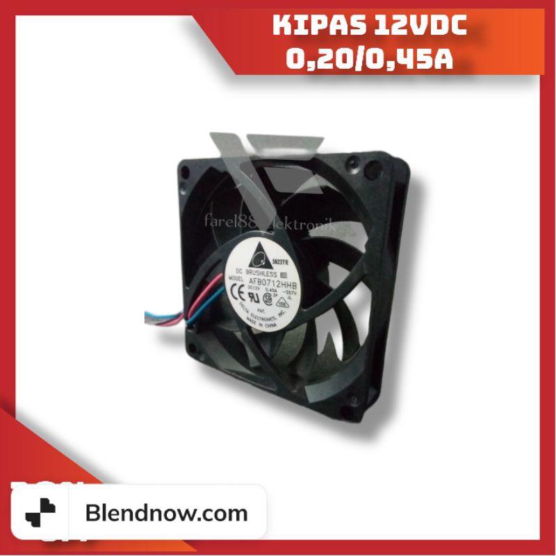 kipas fan dc 12v 7x7cm tebal 1,5cm