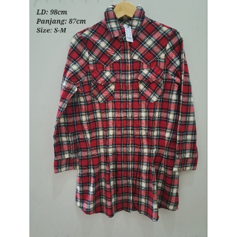 149 Majestic Legon Tunik Flanel Kotak