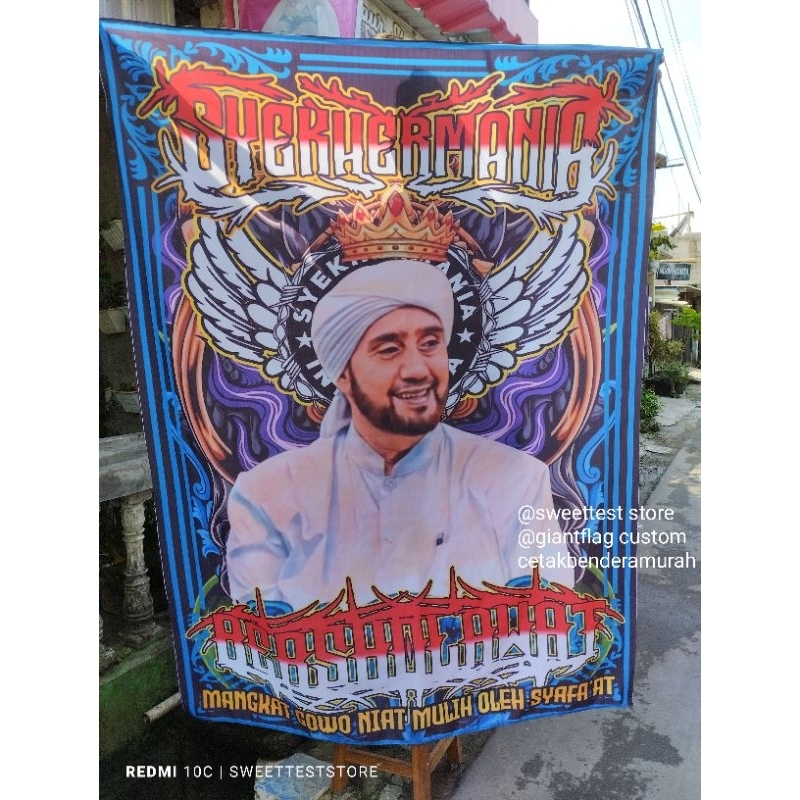 1 HARI JADI  TERMURAH + TERLARIS + TERBARU, BENDERA CUSTOM, BENDERA KOMUNITAS, JASA CETAK BENDERA SH