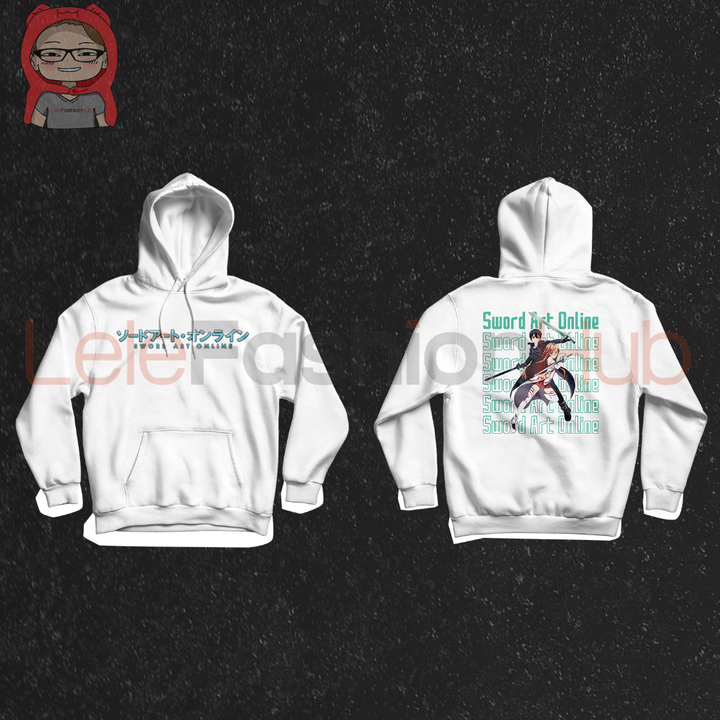 [Sword Art Online] Hoodie Anime Kirito & Asuna - Putih
