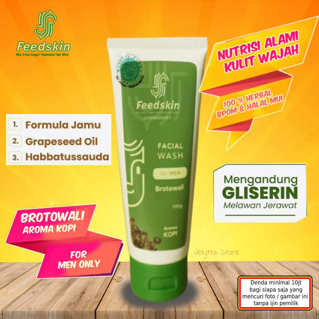 Feed Skin Salina Herbal I Feed Skin Natural Facial Wash Brotowali Aroma Kopi