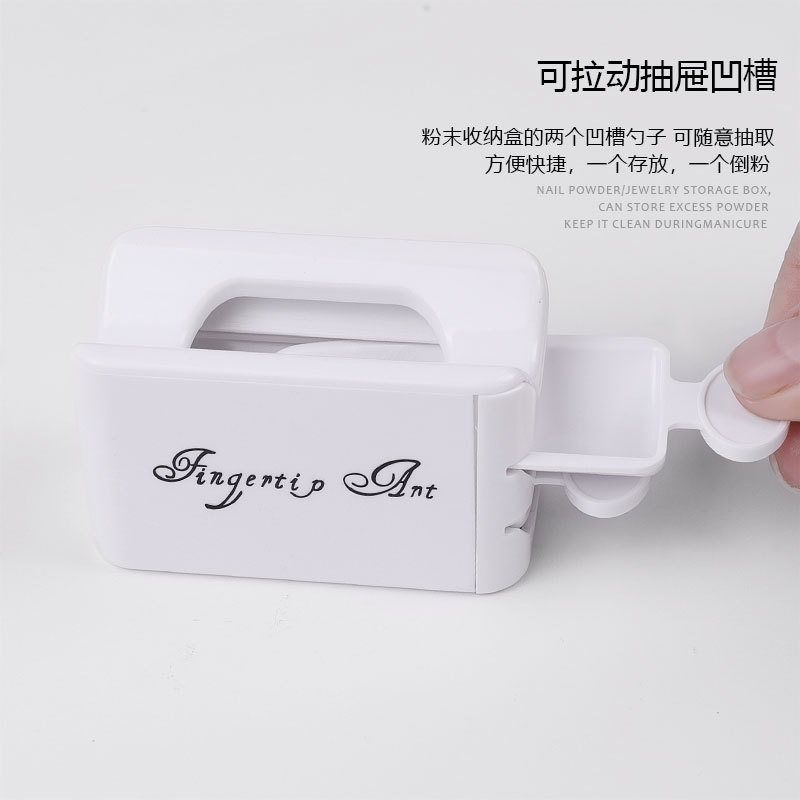 Finger Ant Recycling System | Box Glitter Anti Tumpah Box Untuk Menampung Aksesoris Nail Art / Dipping Powder berlebih | Aksesoris Nail Art | Glitter Nail Art